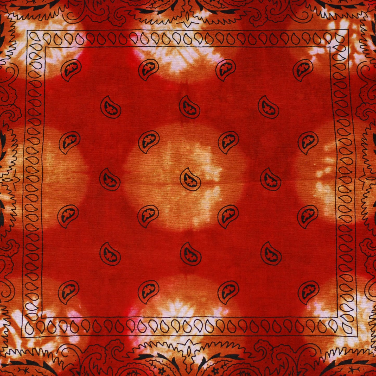 Shibori Dyed Bandana (Rusty Polka Dots )