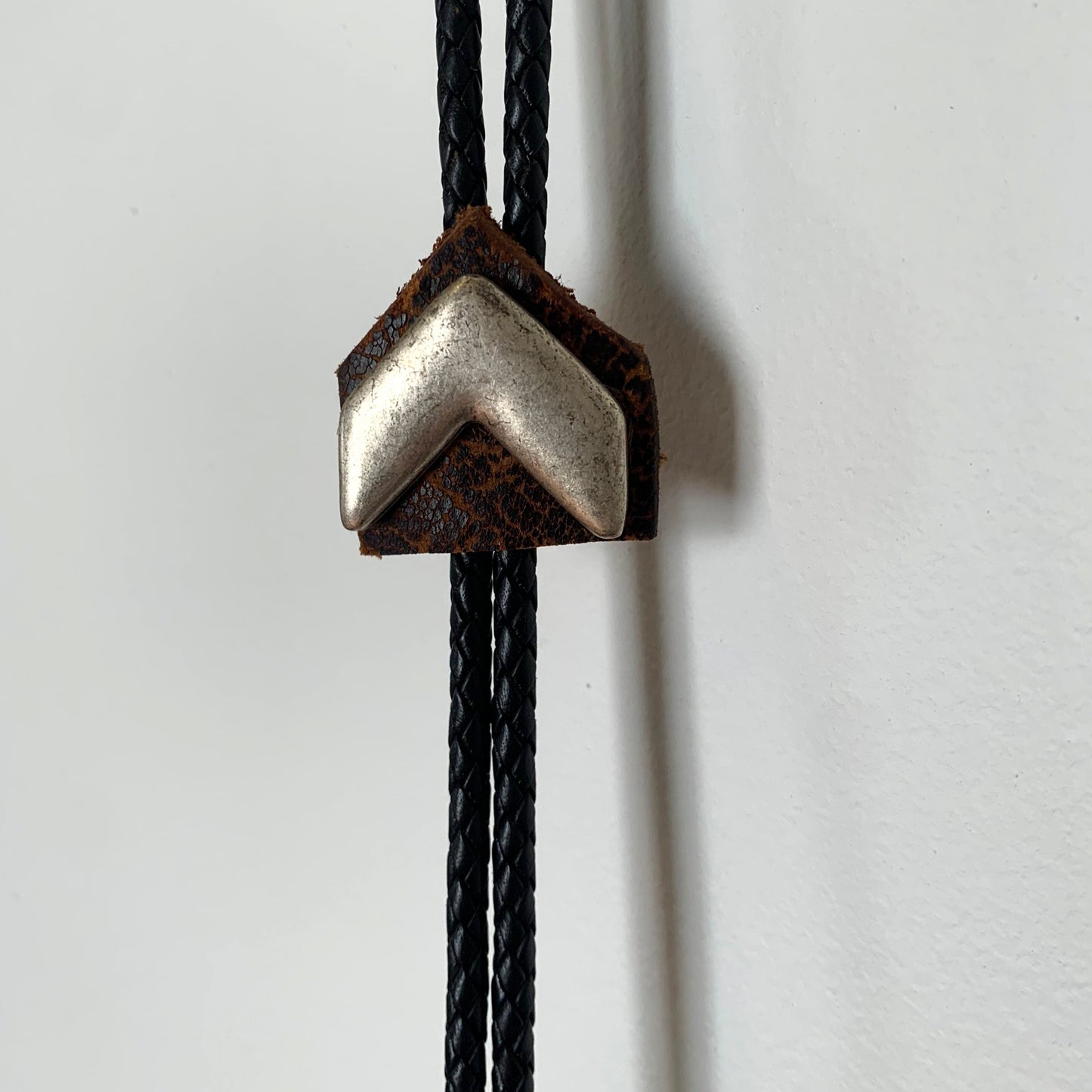 Bolo Tie  (Chevron, Brown)