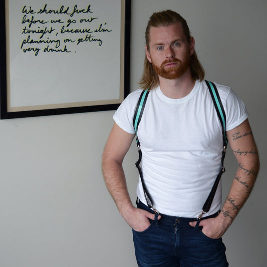 Y-Back Suspender Harness (Teal stripe)