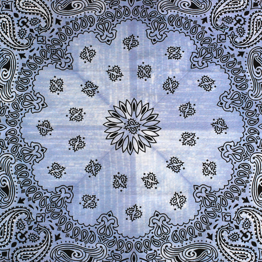 Hand Dyed Bandana, Heavy weight (French Blue)