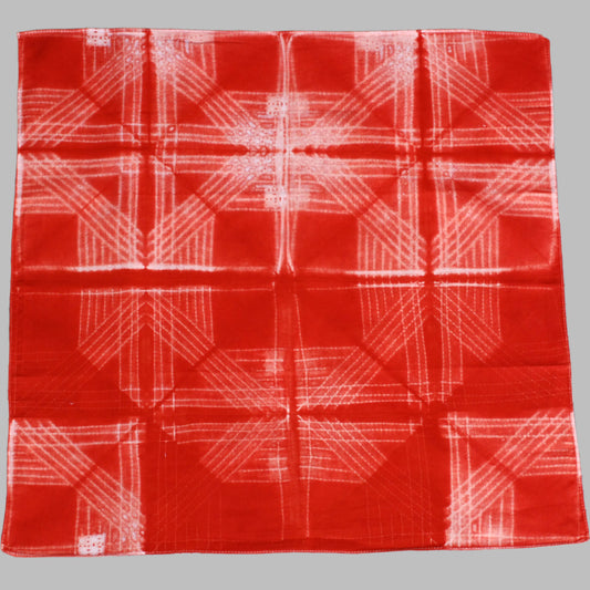 Hand Dyed Bandana, Heavy weight (Shibori- Rust)