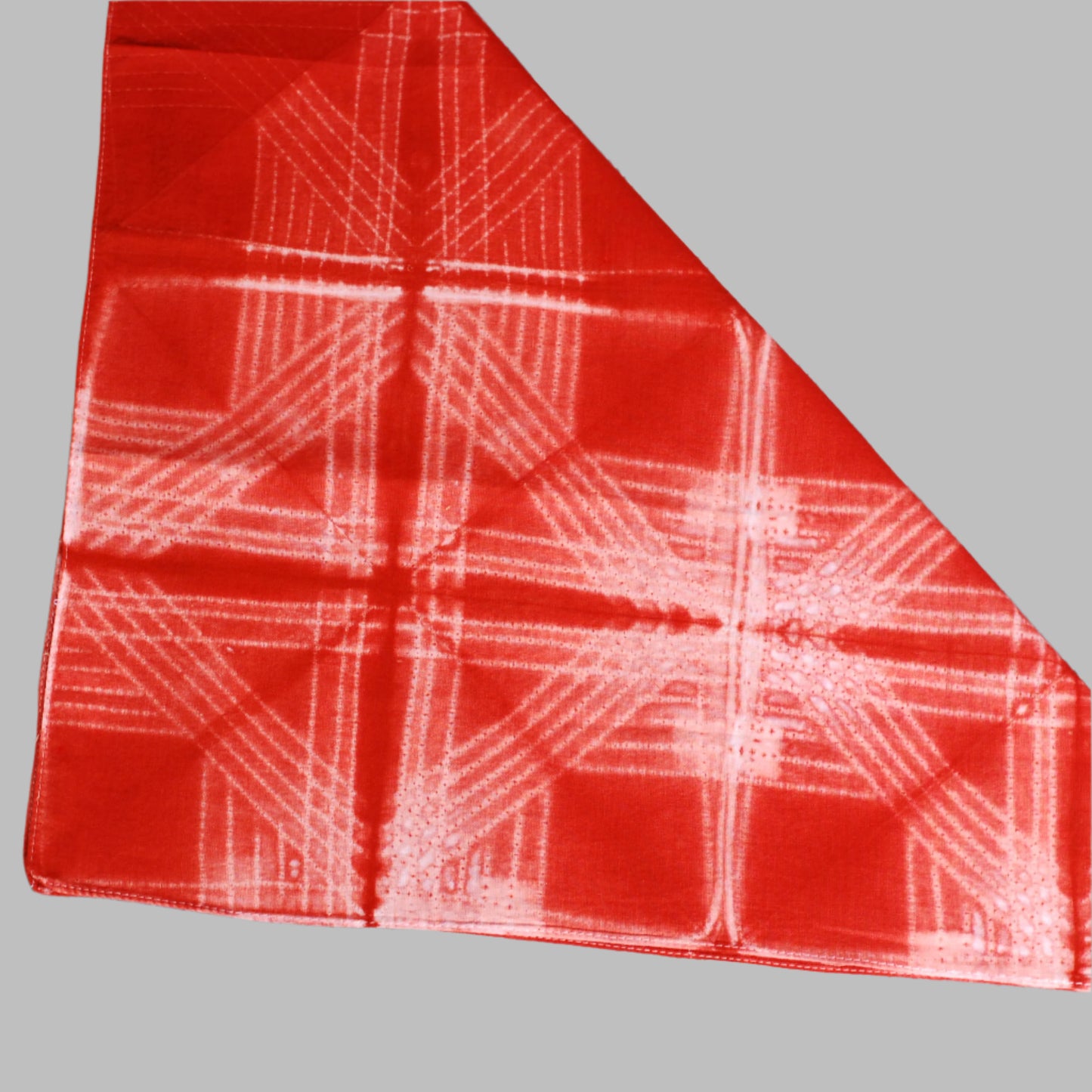 Hand Dyed Bandana, Heavy weight (Shibori- Rust)