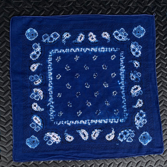 Shibori Dyed Bandana (Navy Blue)