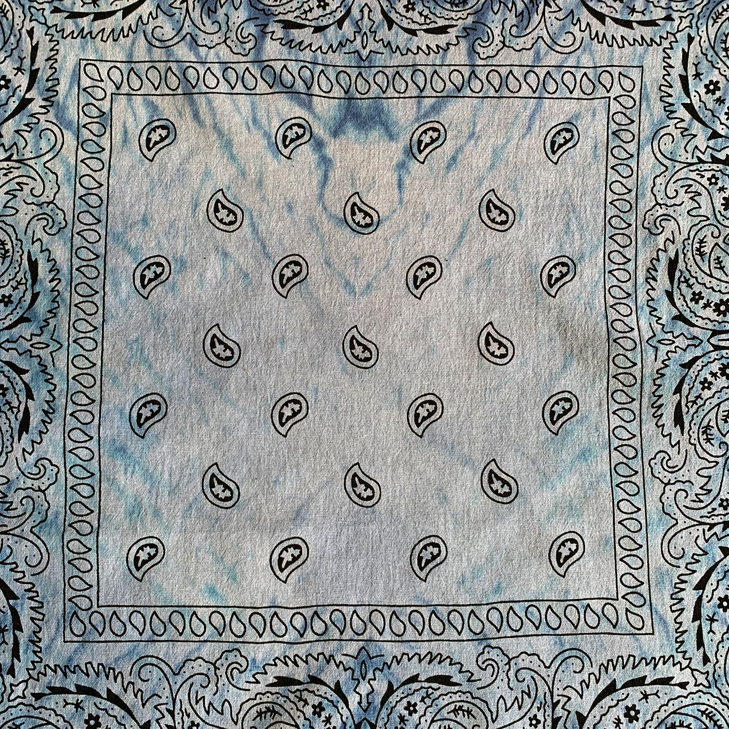Shibori Dyed Bandana  (Arashi Blue)