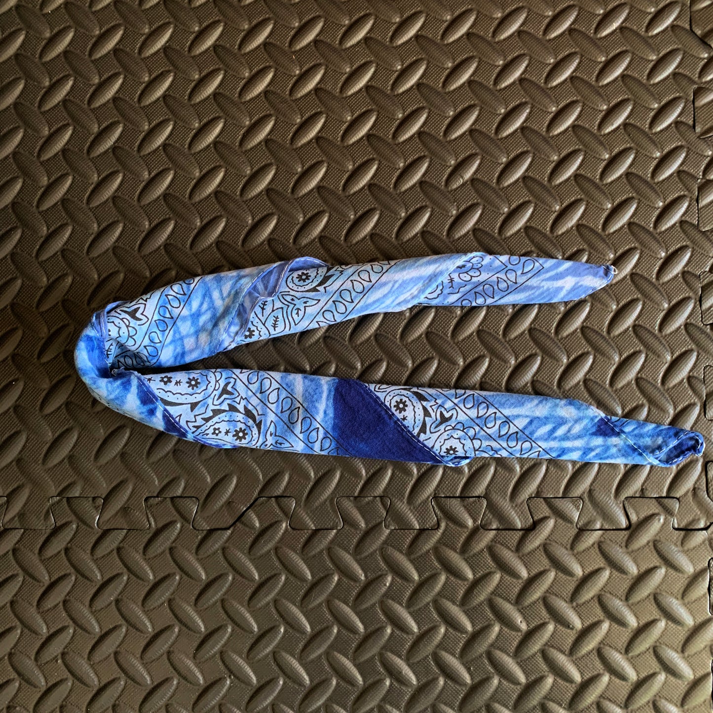 Shibori Dyed Bandana  (Arashi Blue)