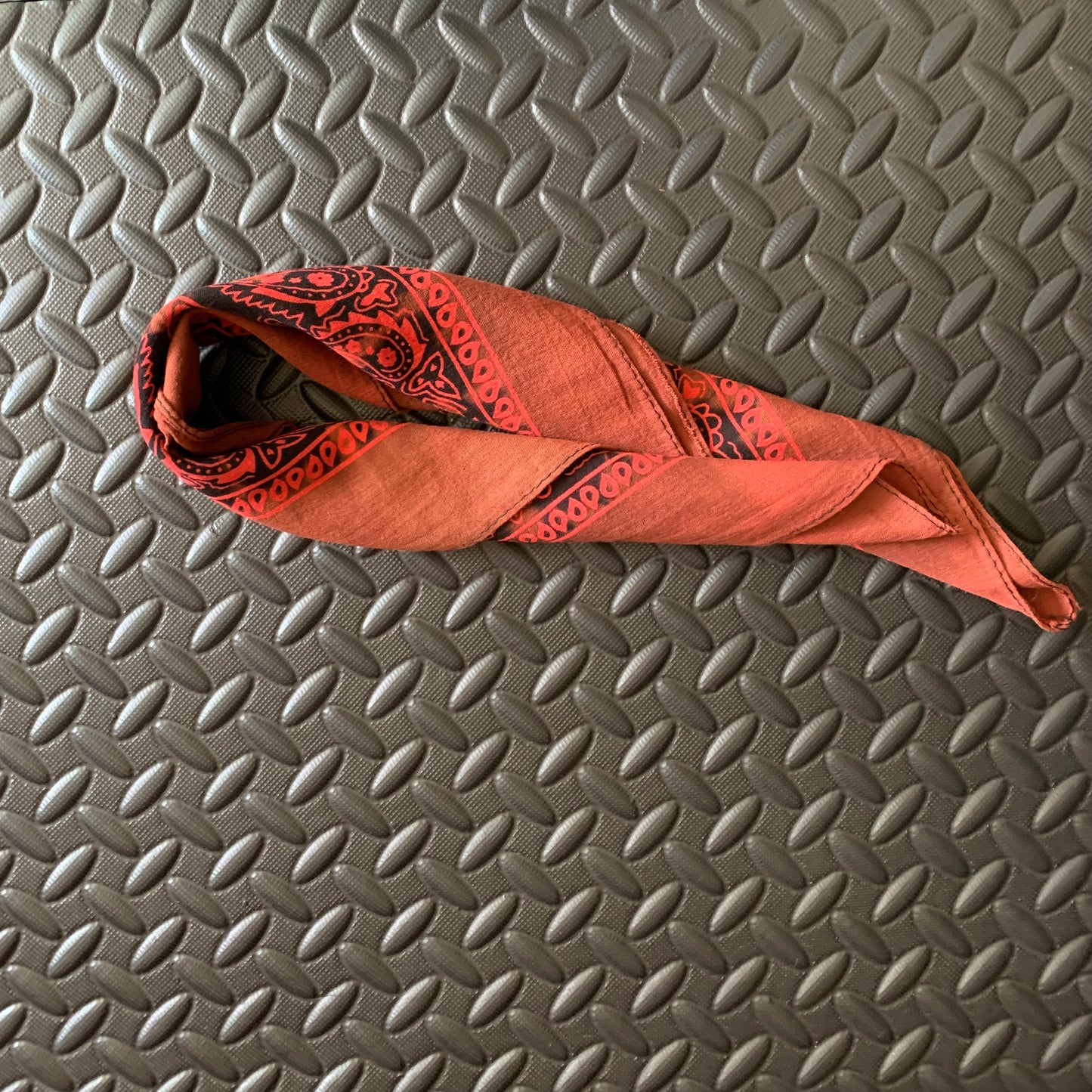 Shibori Dyed Bandana  (Brown/Black/Red)
