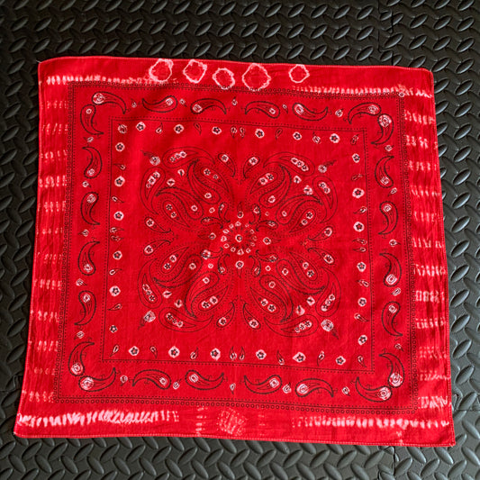 Shibori Dyed Bandana  (Red)