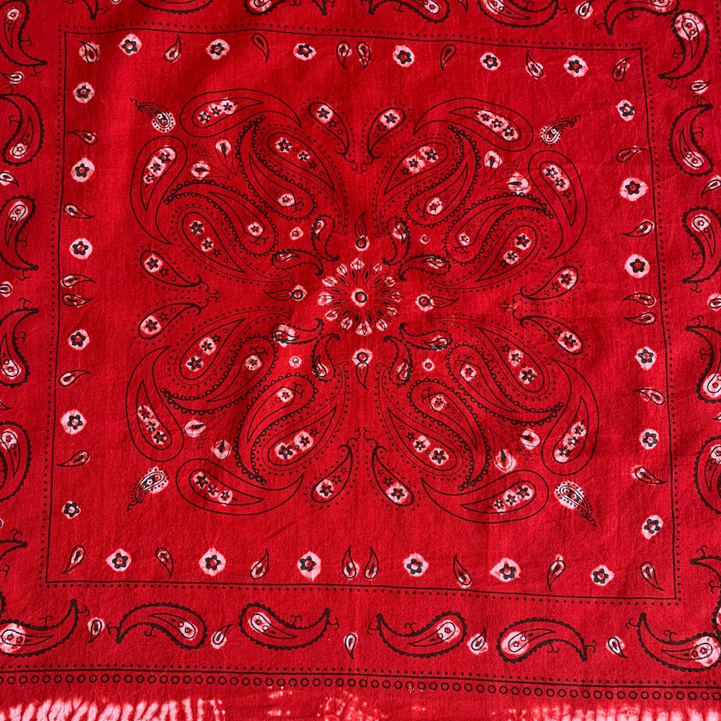 Shibori Dyed Bandana  (Red)