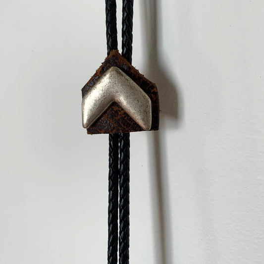 Bolo Tie  (Chevron, Brown)