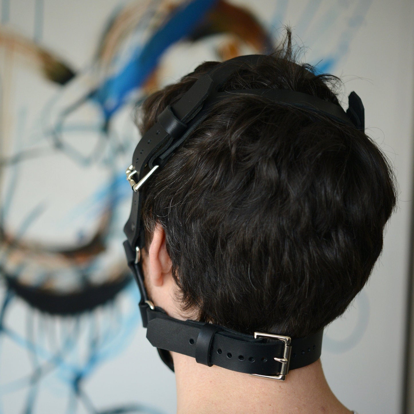 Black Leather Punk/ Biker Mask
